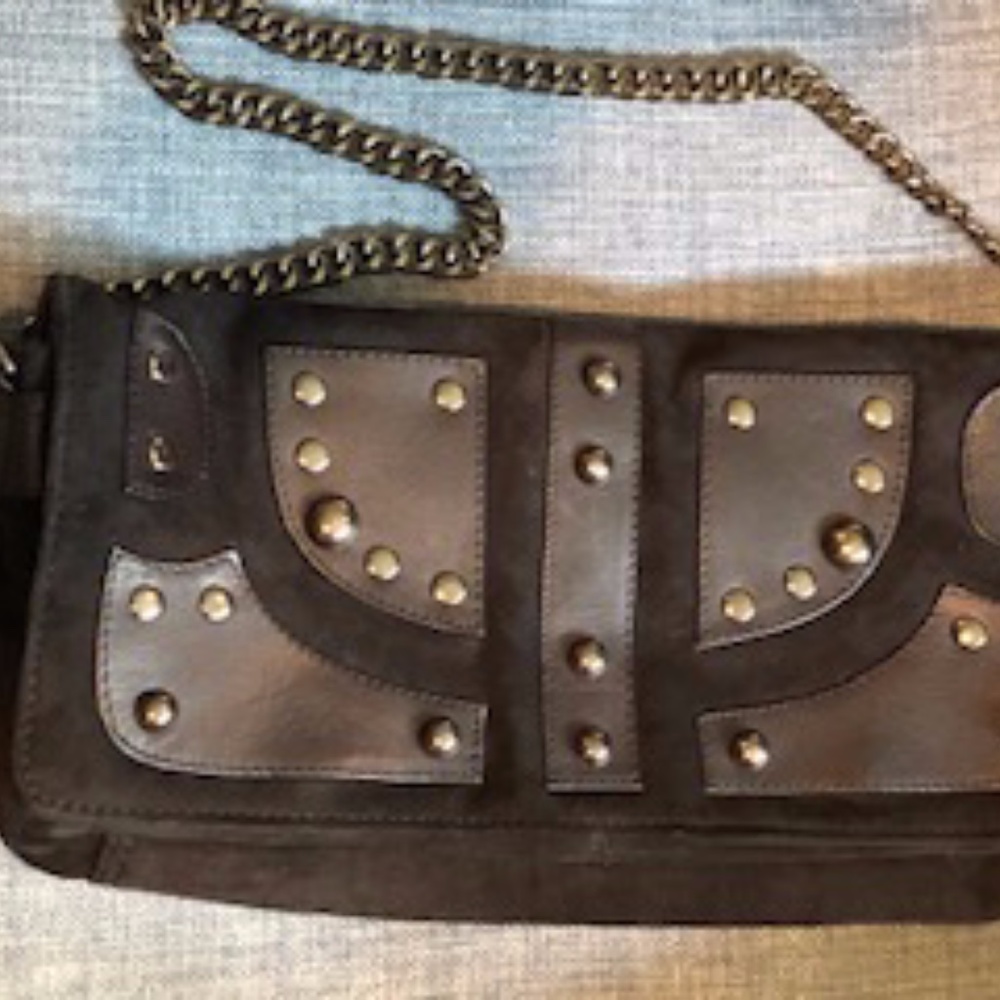 Black suede bag/clutch by Sorpressa